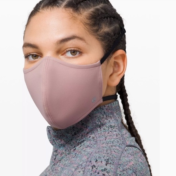 NWT Lululemon Double Strap Face Mask Vintage Mauve - Picture 2 of 6